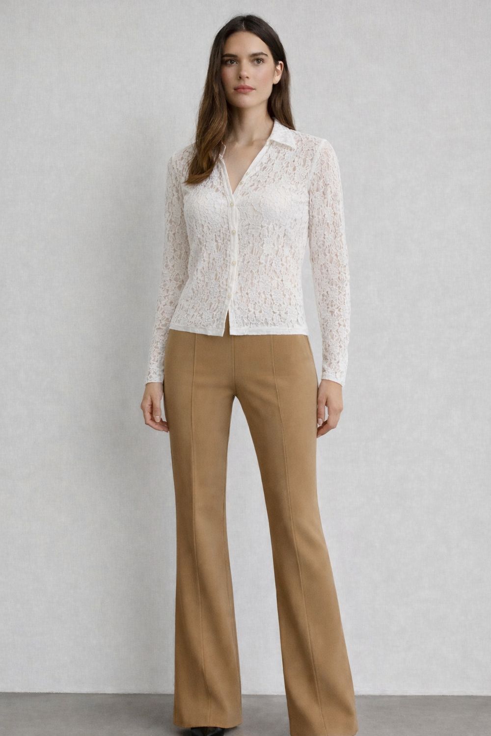 Hoge taille Flared stretch broek voor dames