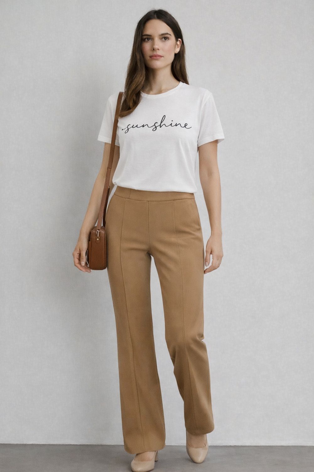 Hoge taille Flared stretch broek voor dames