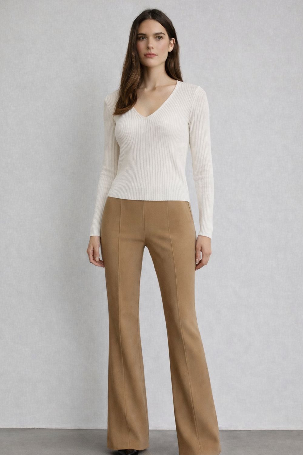 Hoge taille Flared stretch broek voor dames