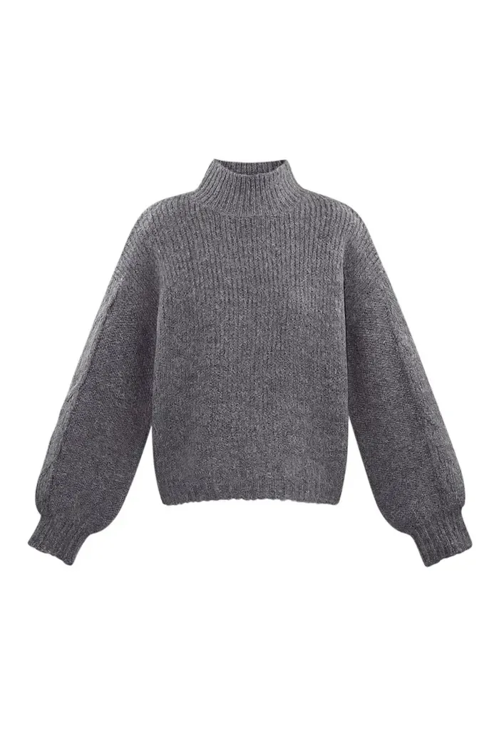 Grijze knit sweaterl