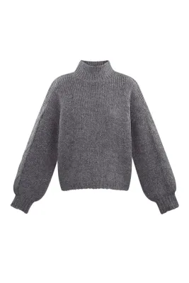 Grijze knit sweaterl