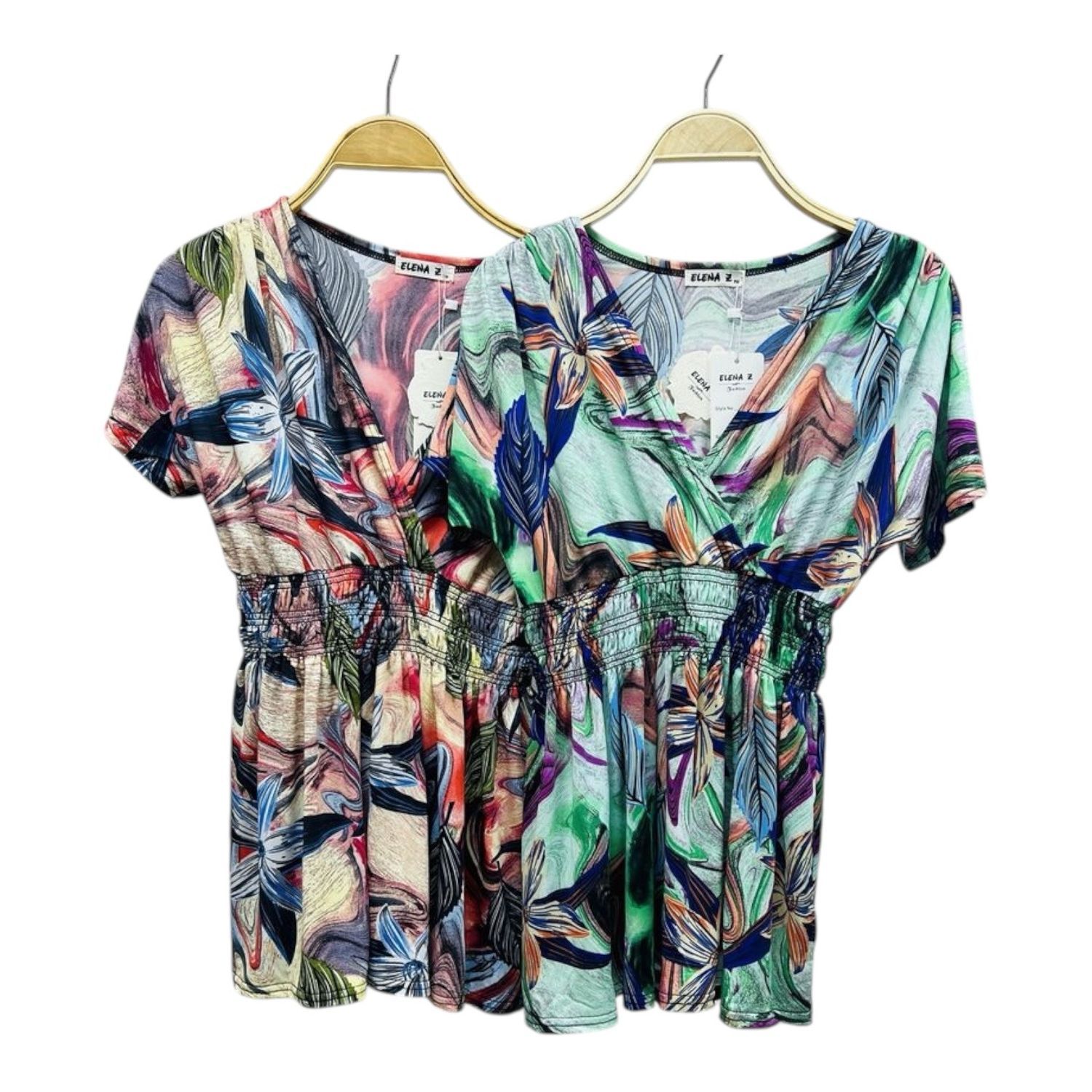 top met bloemen