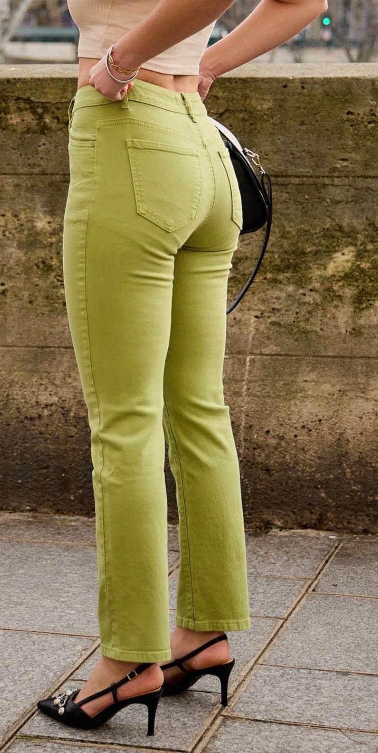 Gekleurde Jeans Recht Model Voor Dames- Straight Fit Jeans
