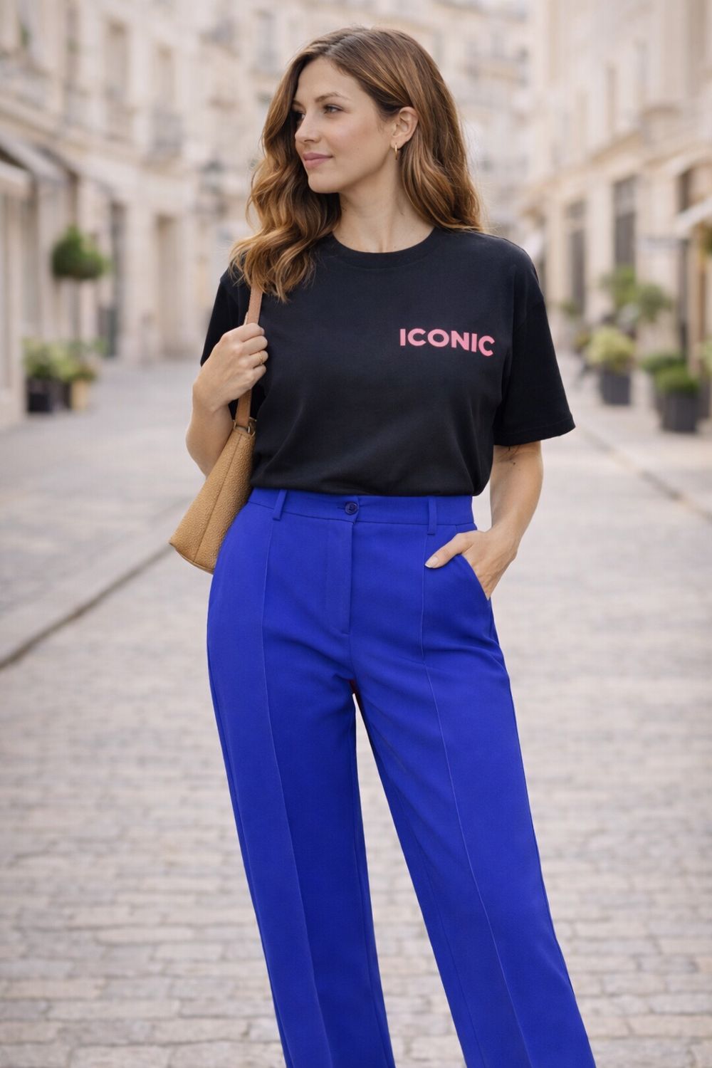 Purple Straight Cut Pantalon – Tijdloos, Elegant &amp; Modern- Purple Blauw