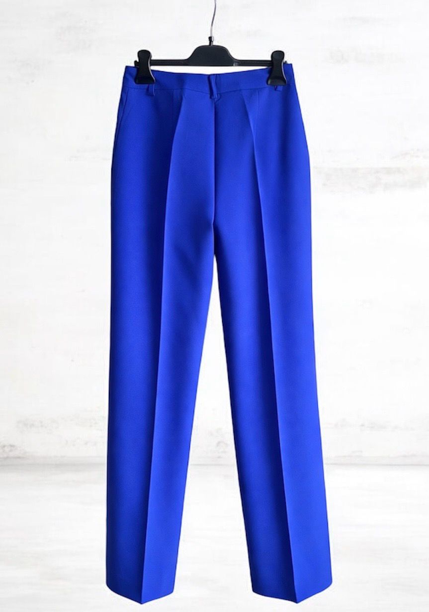 Purple Straight Cut Pantalon – Tijdloos, Elegant &amp; Modern- Purple Blauw