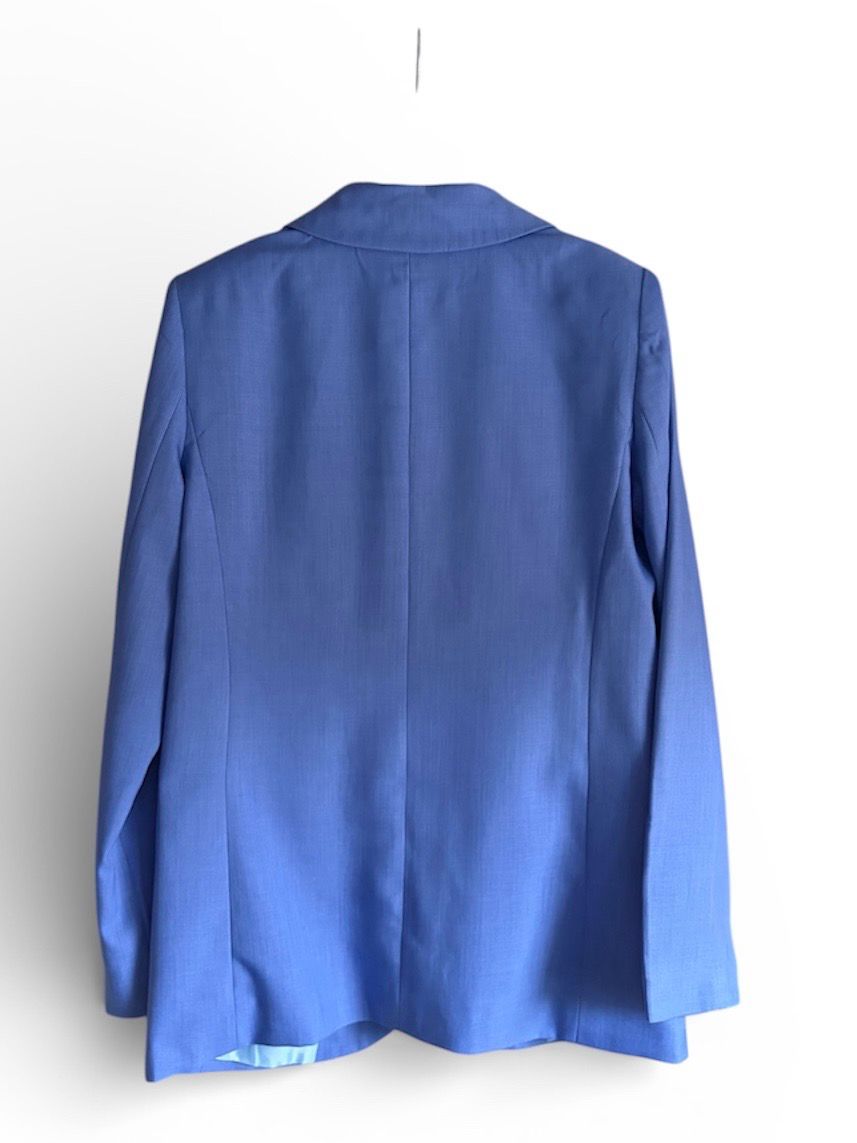 Indigo Straight Cut Blazer – Tijdloze Elegantie met Moderne Snit