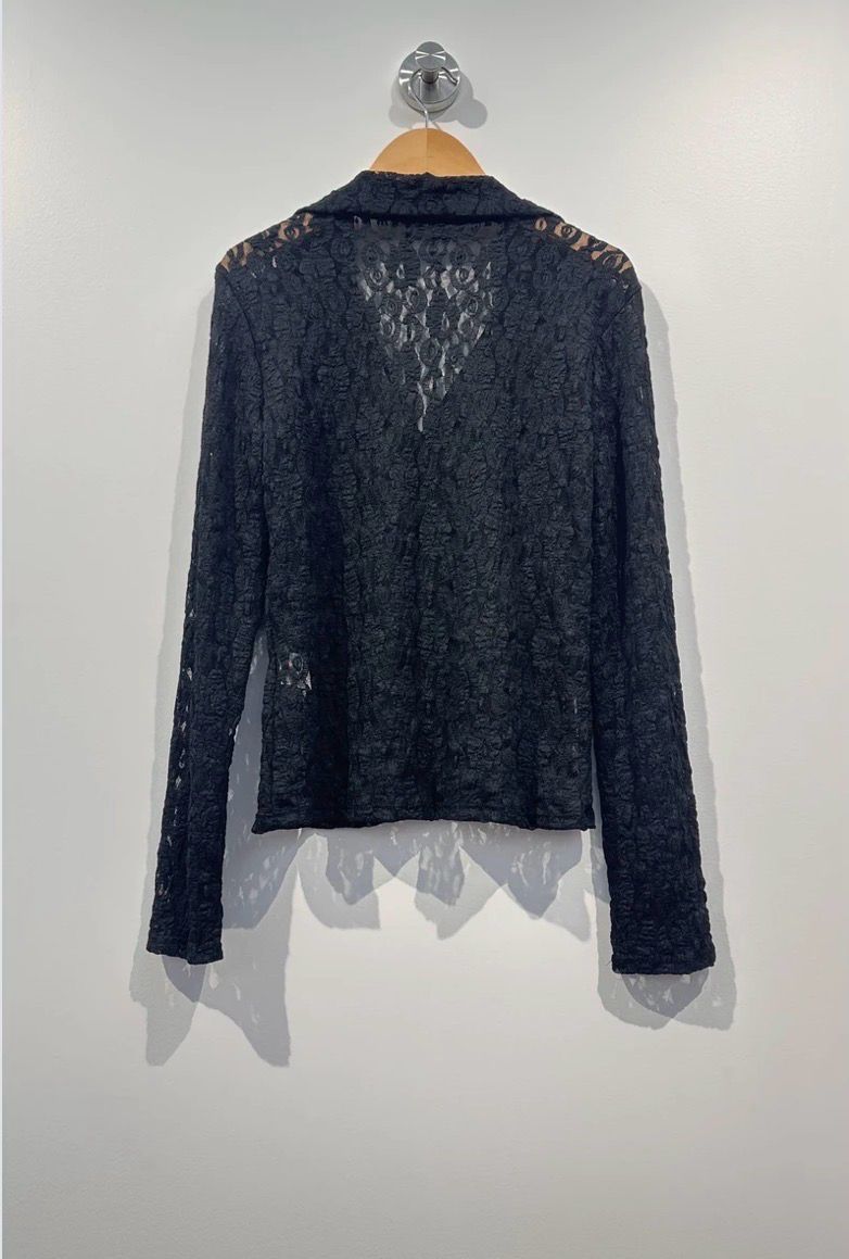 Chic Lace Top Long sleeve - Dames Lace Top Met Knoopjes