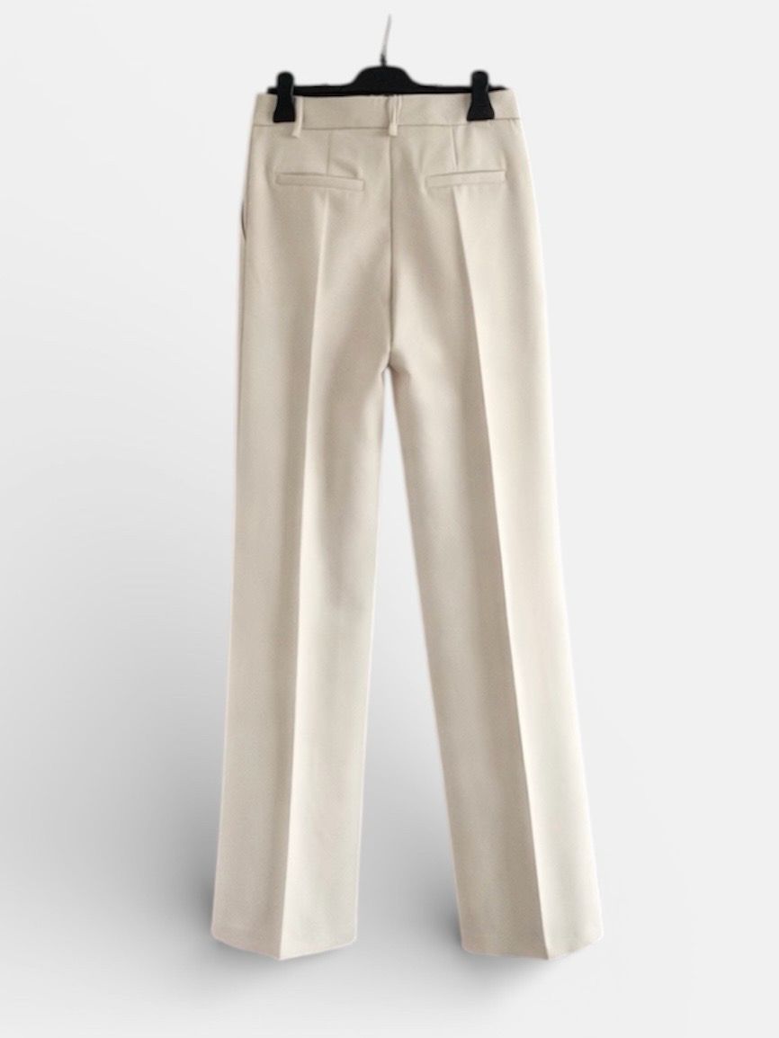 Crème Straight Cut Pantalon – Tijdloos, Elegant &amp; Modern- Purple Blauw