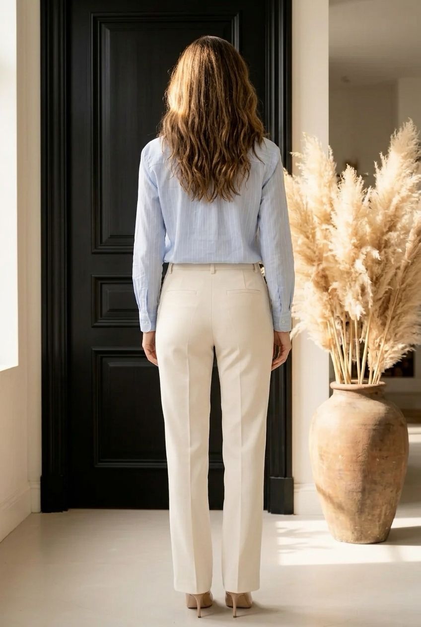 Crème Straight Cut Pantalon – Tijdloos, Elegant &amp; Modern-