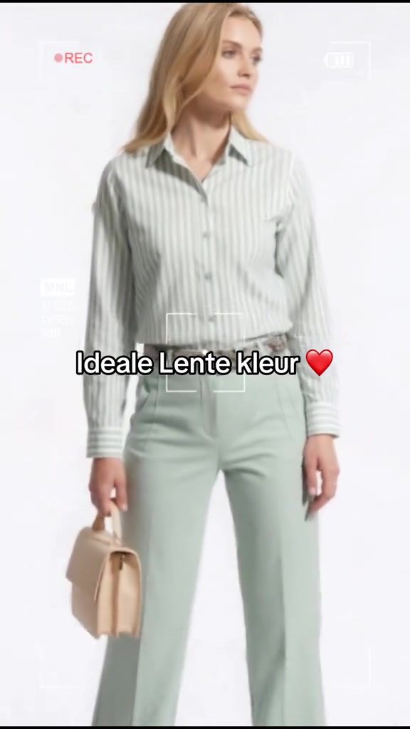 Dames Katoenen Strepen Shirt- Dames Hemd Met Strepen- Strepen blouse