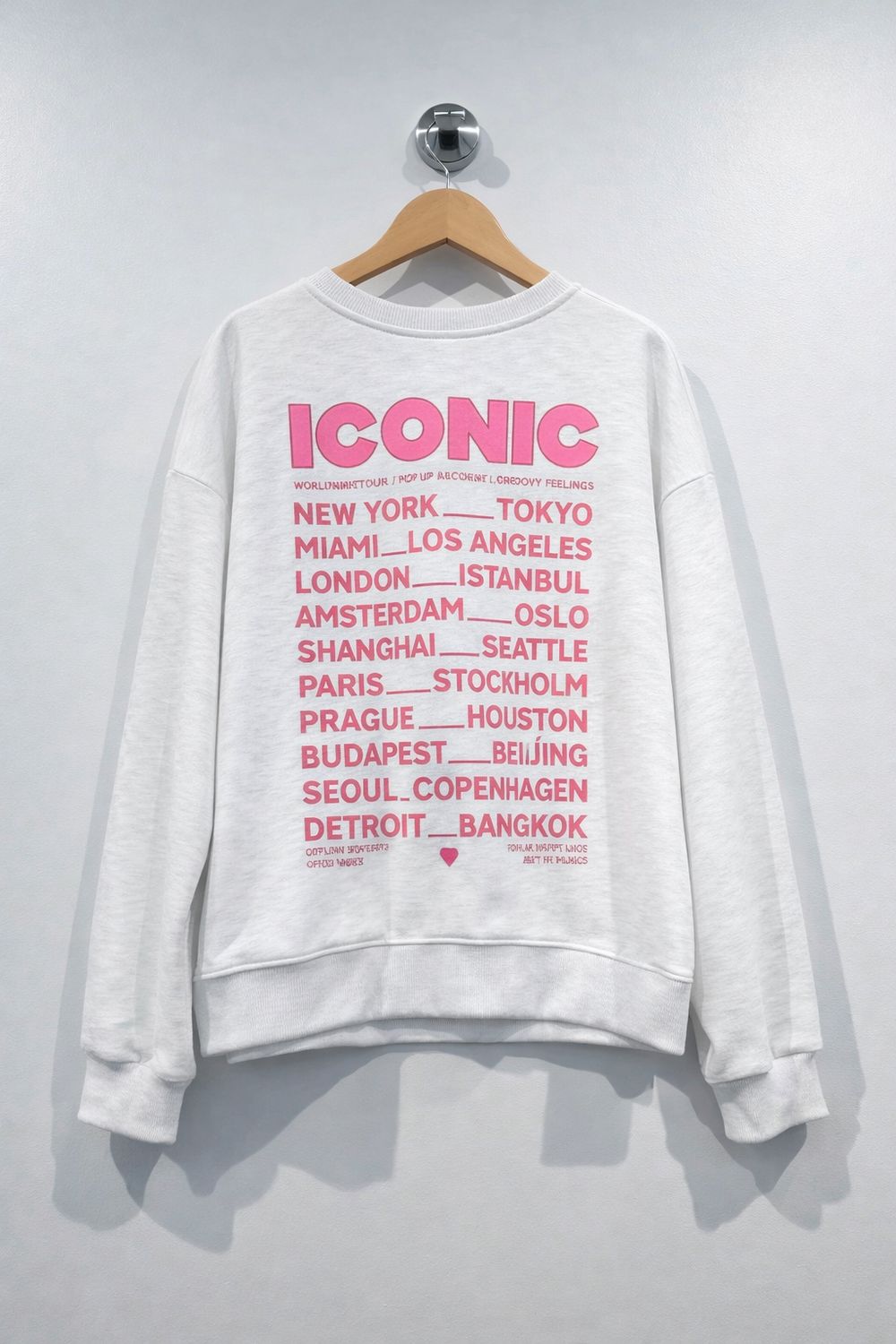 ICONIC Licht Grijze Sweater met Backprint – Casual Chic Dames Sweater | Infinity Me