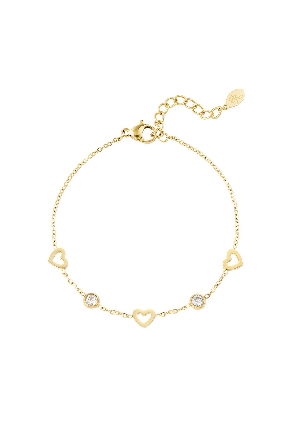 Sierraden Set- Ketting + Armband- Hartjes &amp; Zirkonia – Elegant &amp; Tijdloos