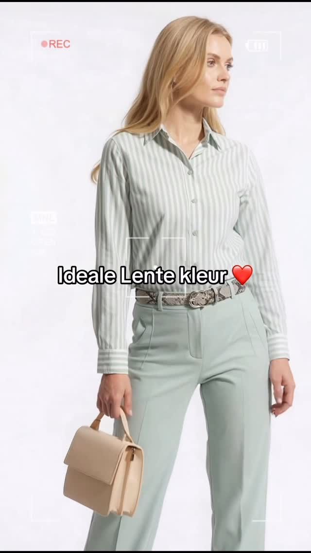 Mintgroene palazzo broek met hoge taille – elegante wide fit