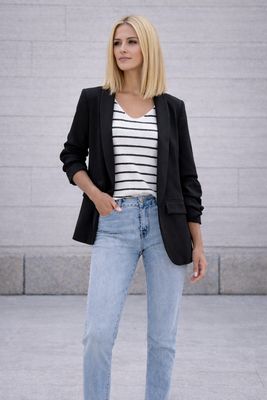 Blazer Met Opgestroopte Mouwen Voor Dames