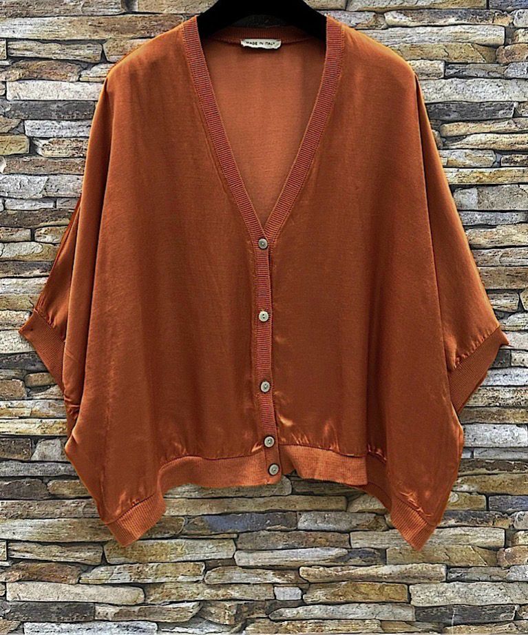 Korte GILET Voor Danes- Satin Look Kimono Gilet