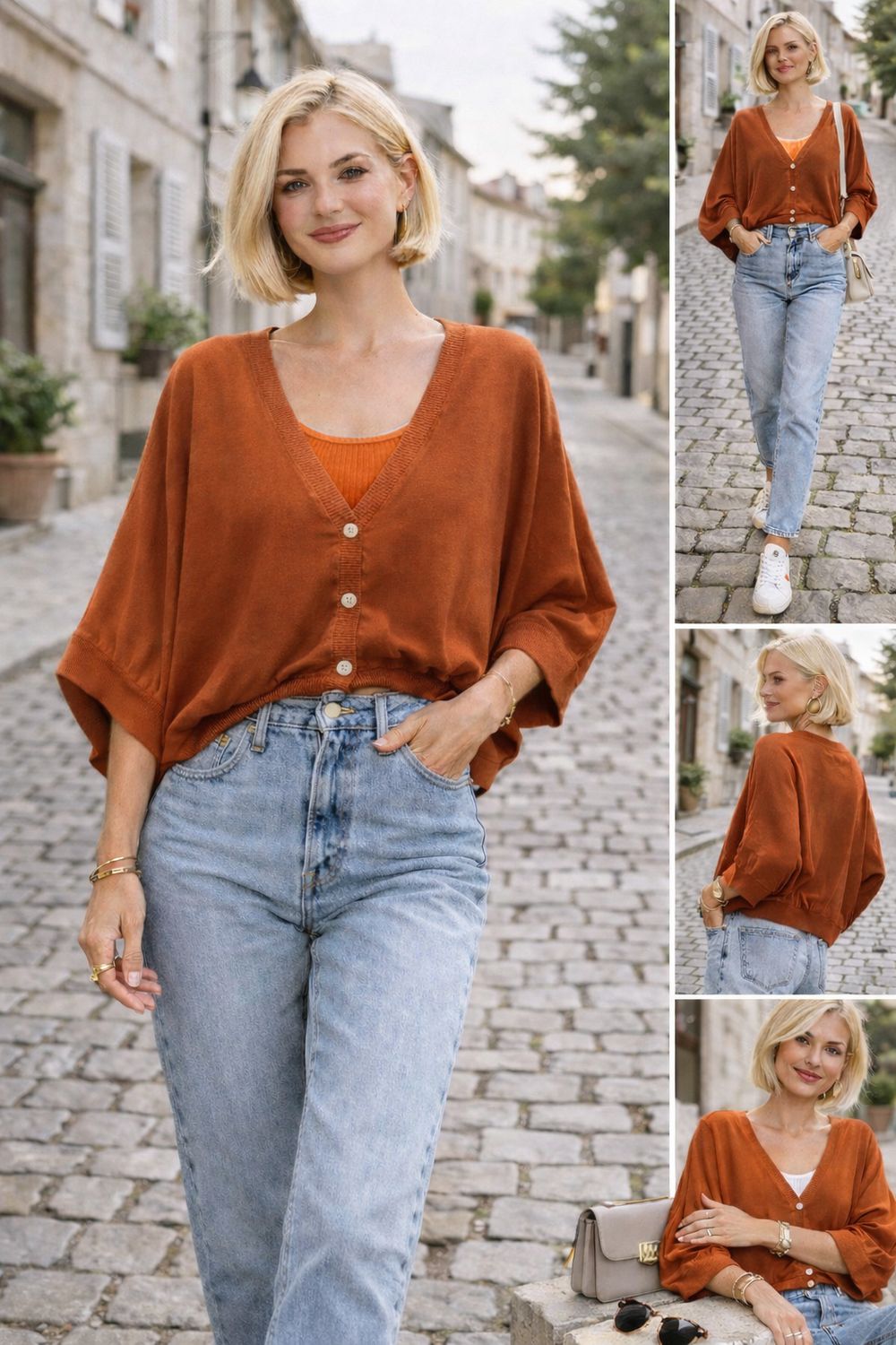 Korte GILET Voor Danes- Satin Look Kimono Gilet