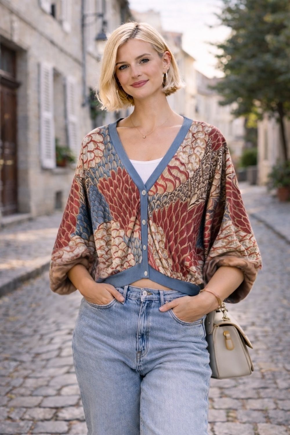 Korte GILET Voor Danes- Satin Look Kimono Gilet