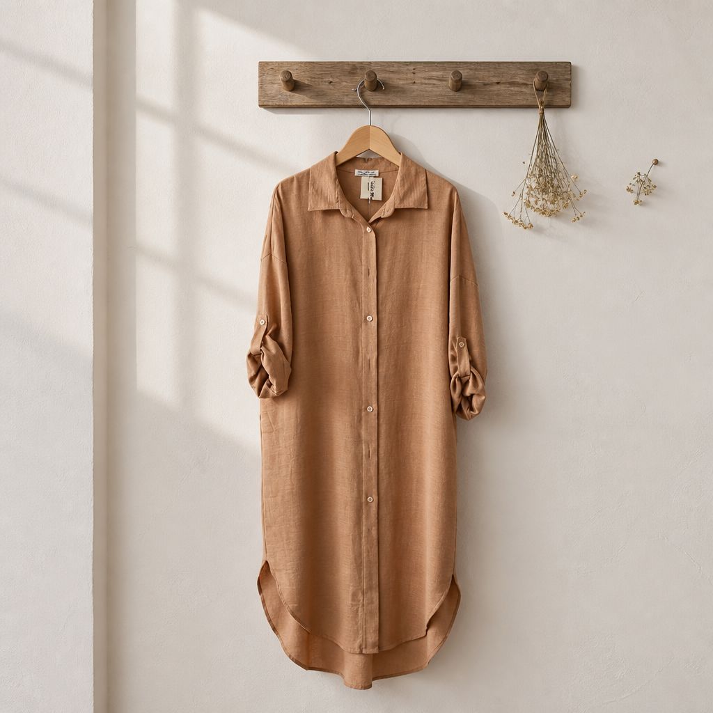 Infinity Me Lange Shirt Jurk – Maxi Hemdsjurk- Casual Chic &amp; Comfort