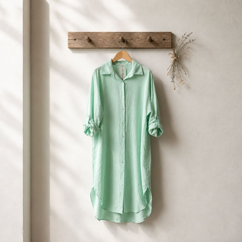 Infinity Me Lange Shirt Jurk – Maxi Hemdsjurk- Casual Chic &amp; Comfort