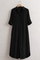 Infinity Me Lange Shirt Jurk – Maxi Hemdsjurk- Casual Chic &amp; Comfort