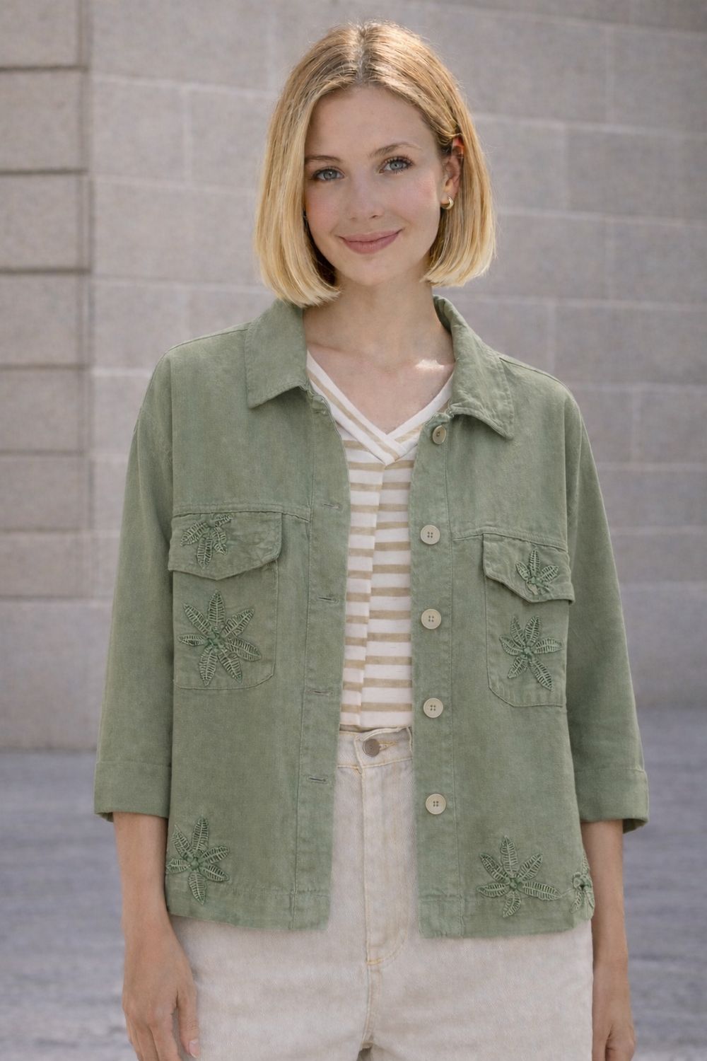 Infinity Me Viscose Jacket met Borduur- Kort Jasje Voor Dames