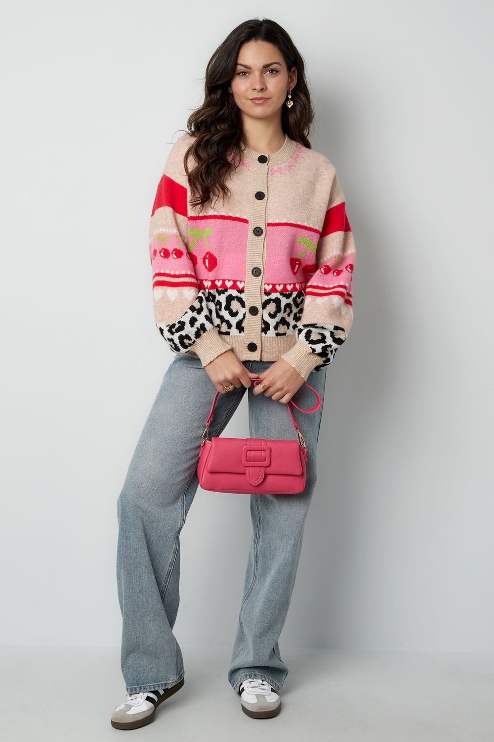 Cherries knit cardigan