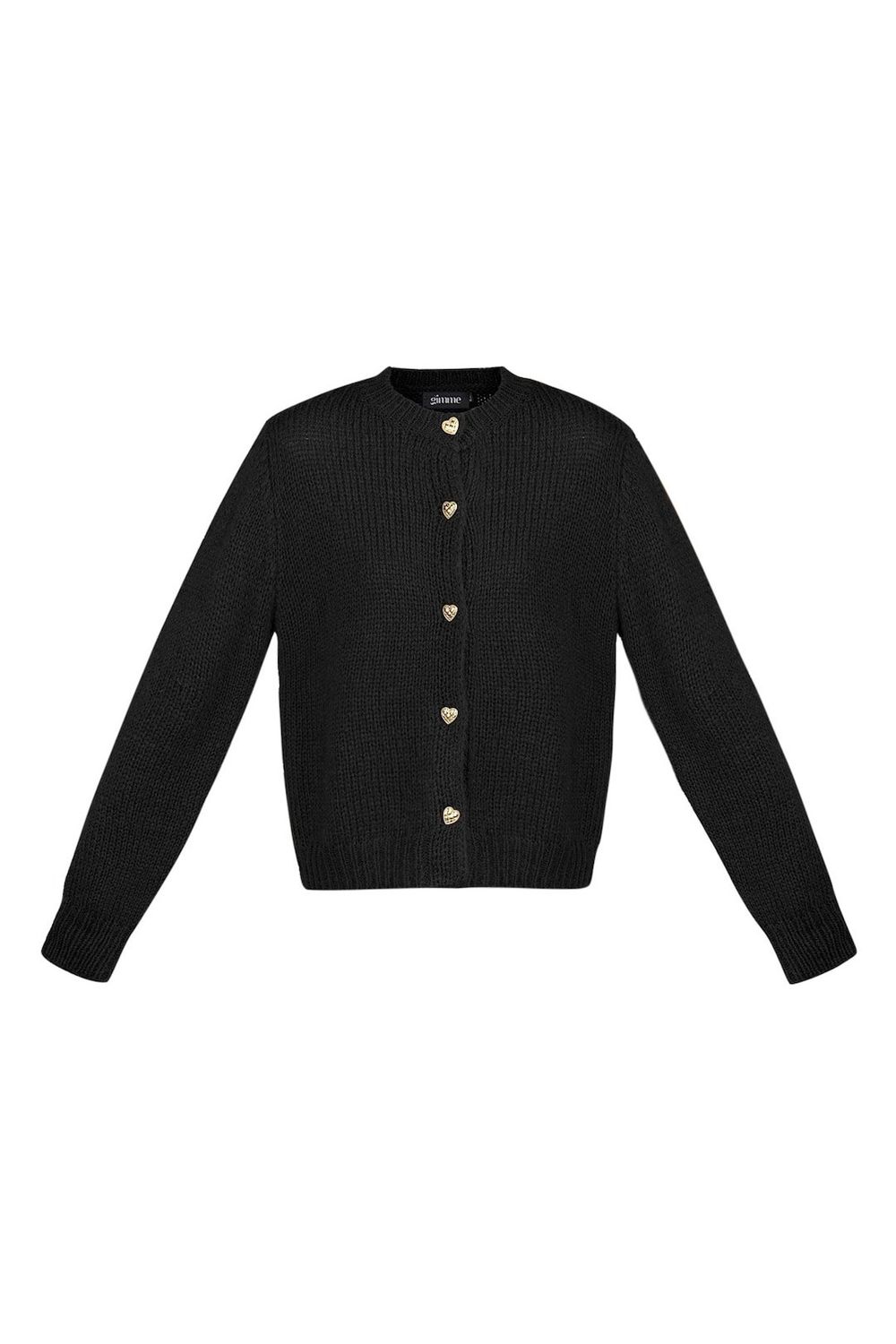 cardigan met gouden knopen