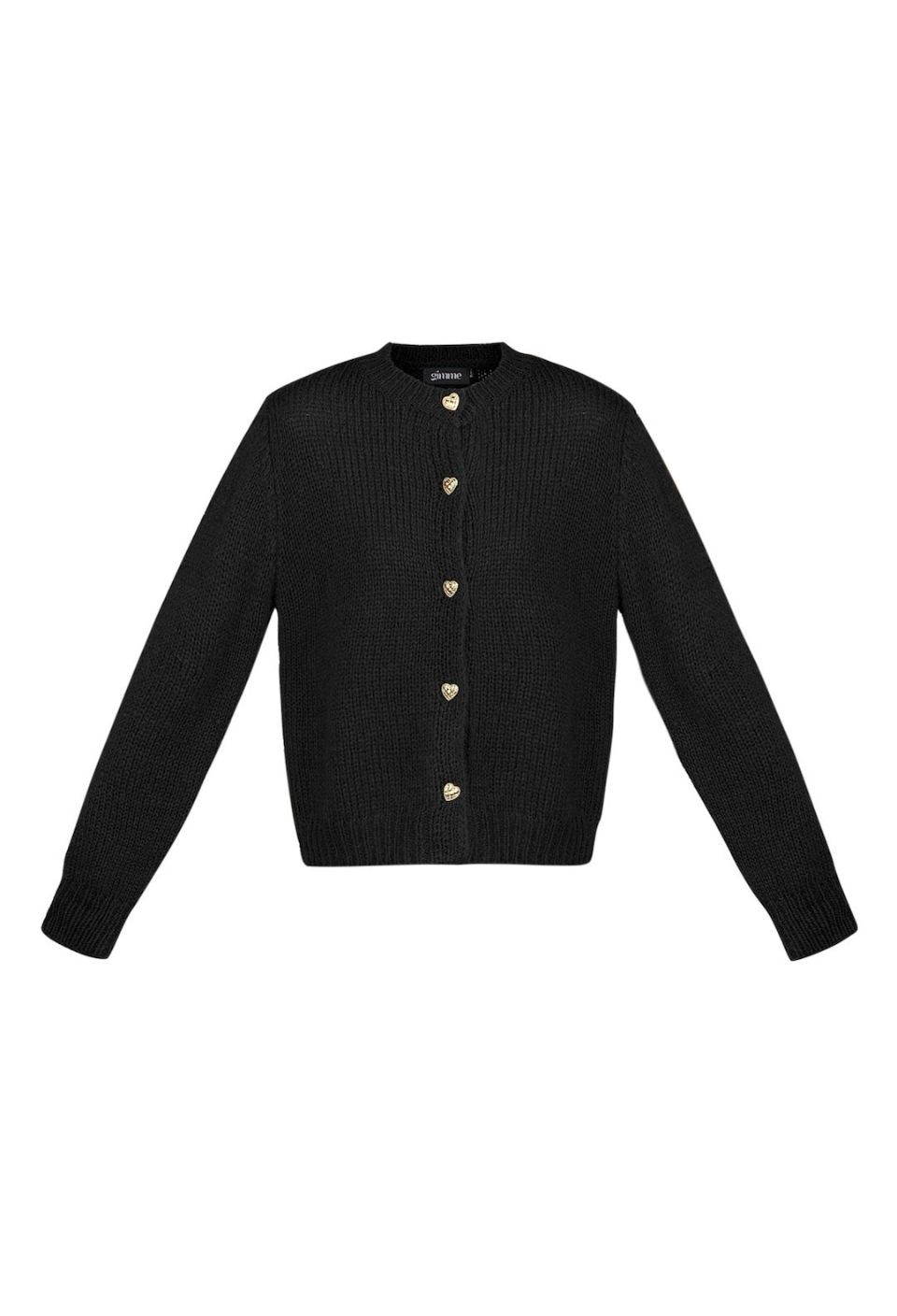 cardigan met gouden knopen