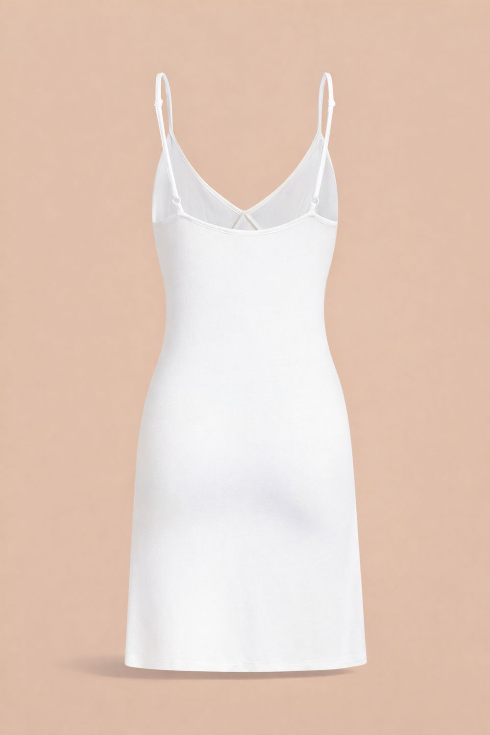 Luchtige jurk met knit bovenstuk en zachte flow- Transparant