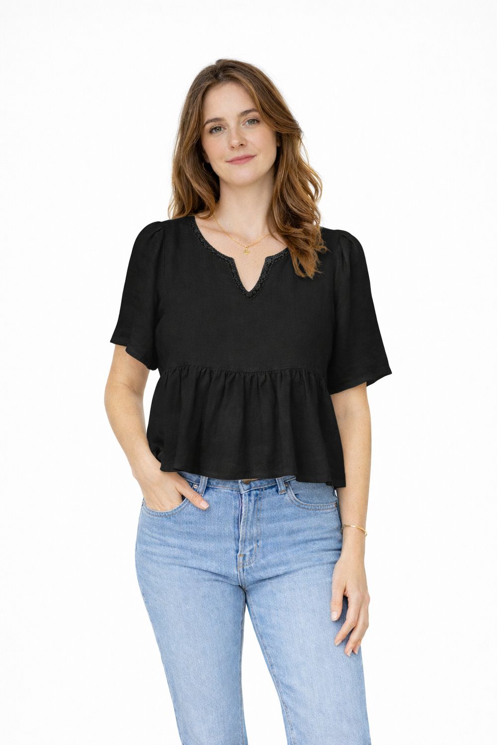 losse frivole Crop top- Anna top