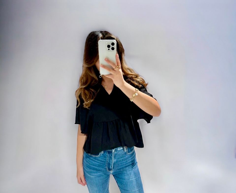 losse frivole Crop top- Anna top