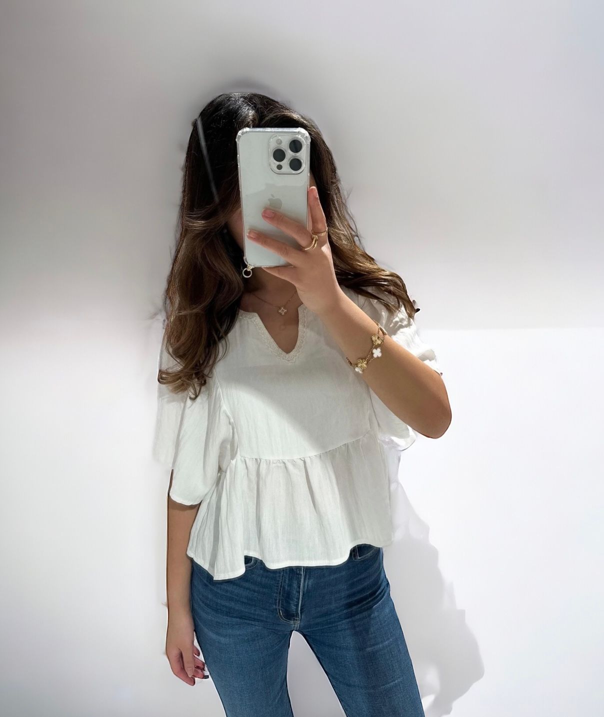 losse frivole Crop top- Anna top