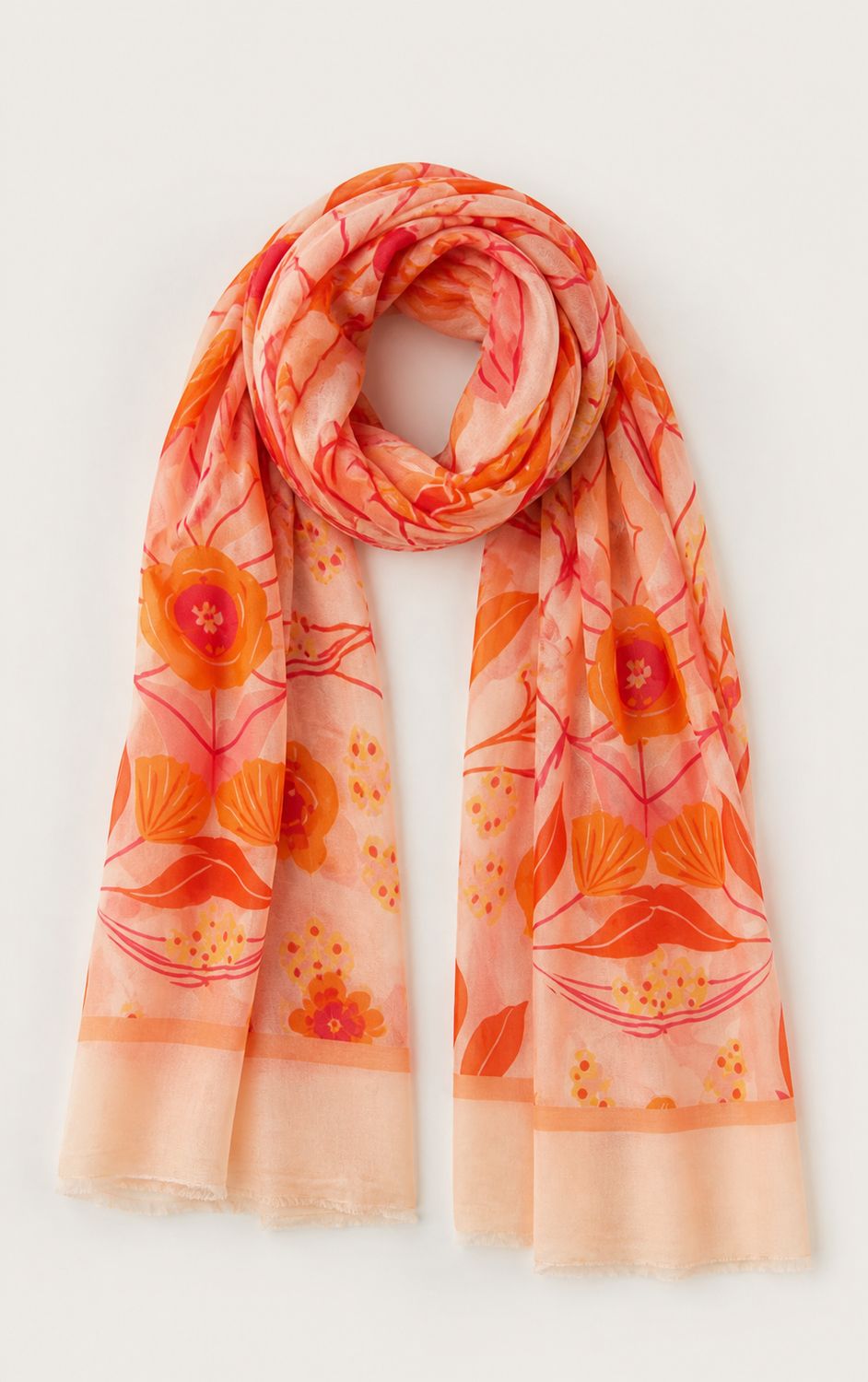 Lichte sjaal met zachte bloemenprint | Zomers &amp; elegant