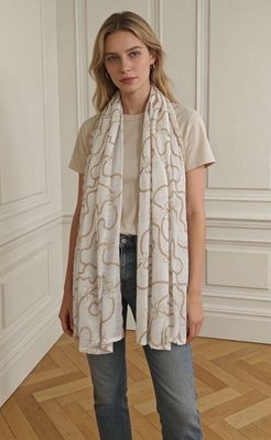 Lichte sjaal met subtiele print | Tijdloos &amp; elegant
