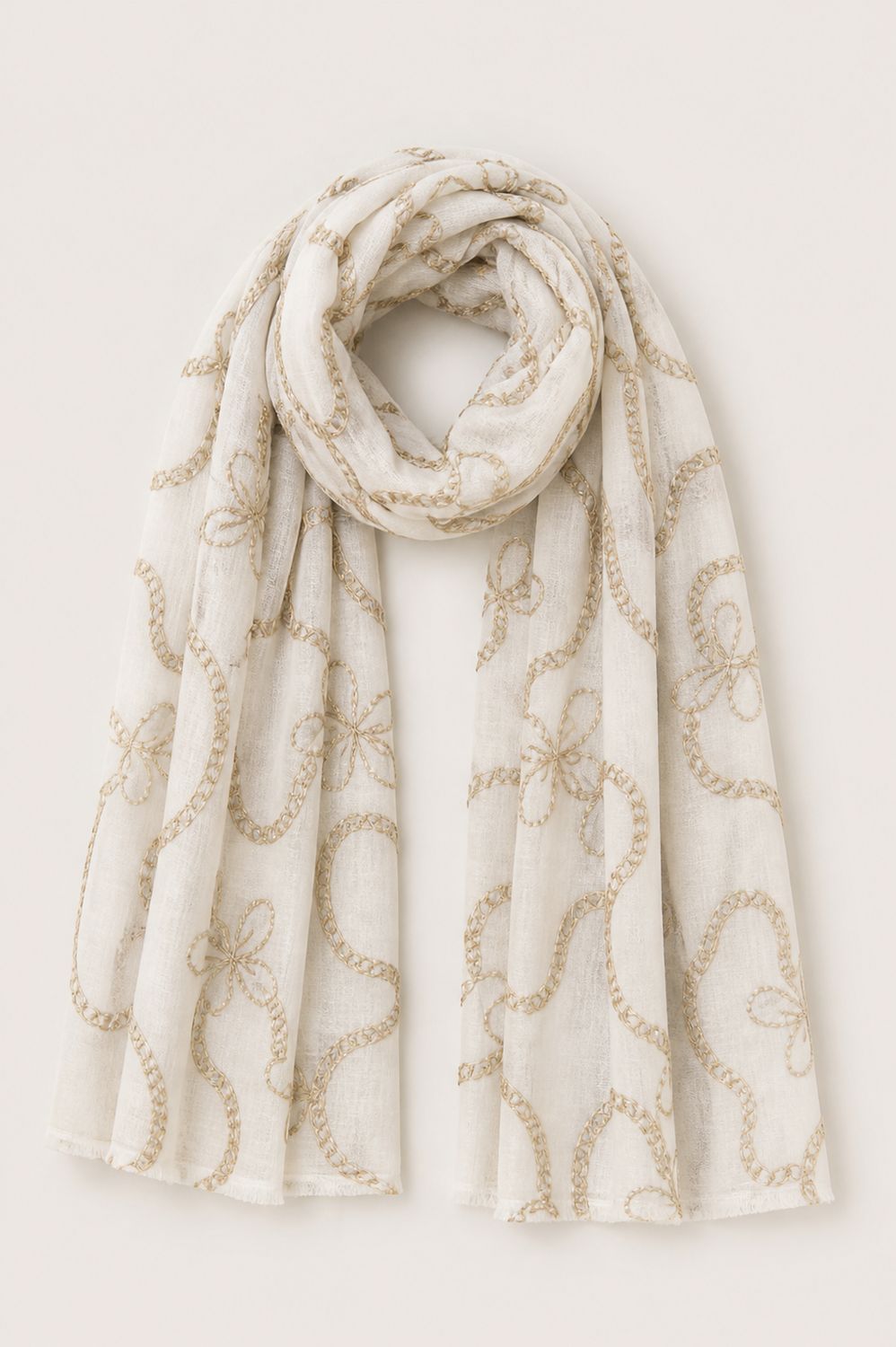 Lichte sjaal met subtiele print | Tijdloos &amp; elegant