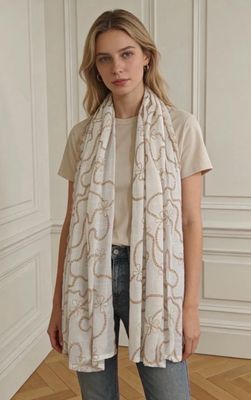 Lichte sjaal met subtiele print | Tijdloos &amp; elegant