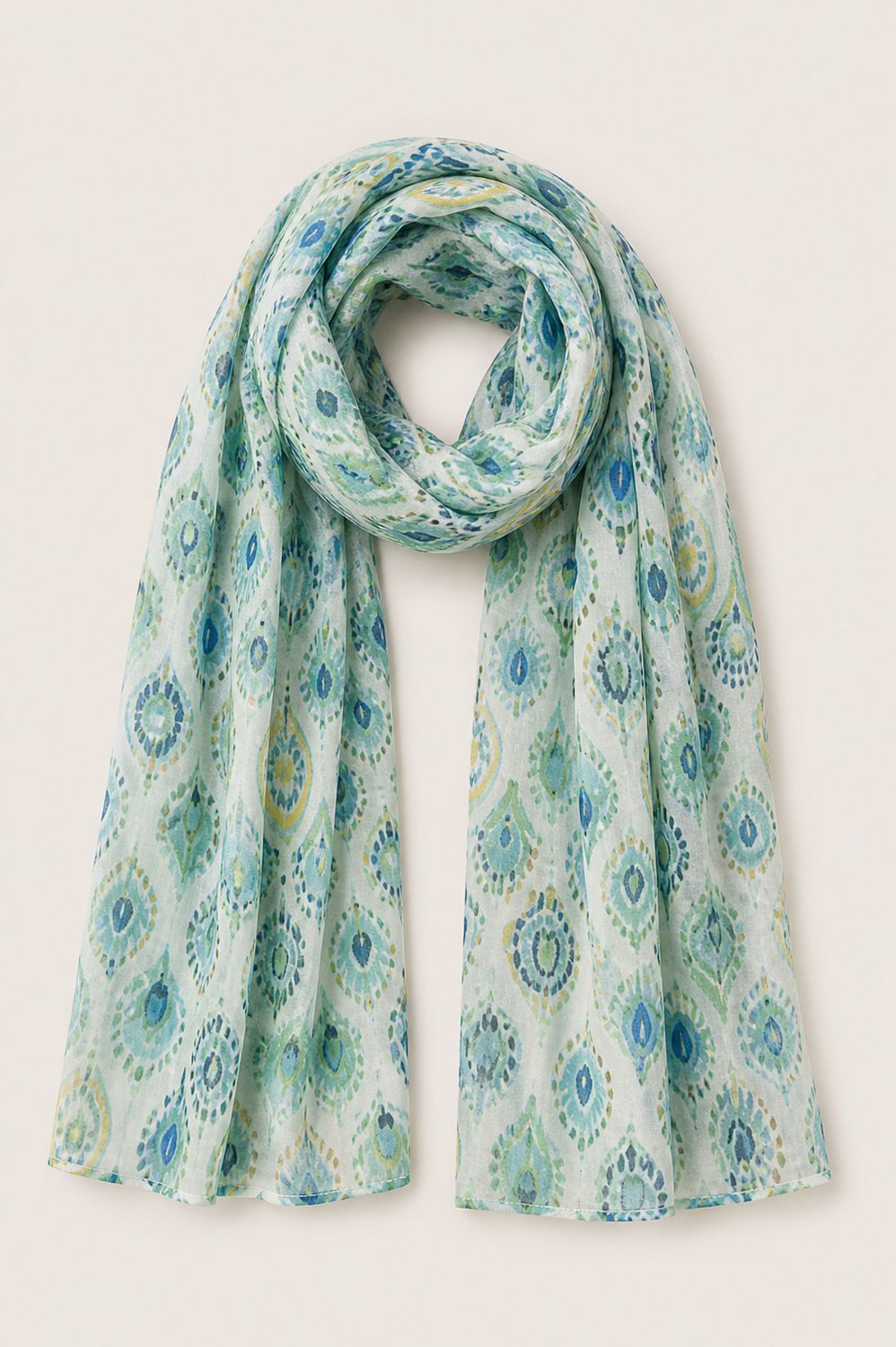 Lichte sjaal met verfijnde print | Fris &amp; elegant