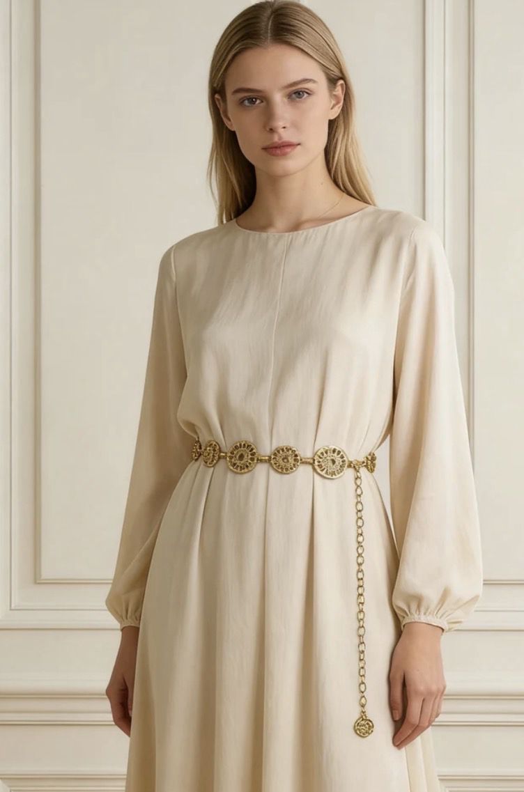 Zilveren kettingriem met muntdetails | Elegant &amp; vrouwelijk