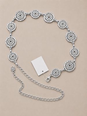 Zilveren kettingriem met muntdetails | Elegant &amp; vrouwelijk