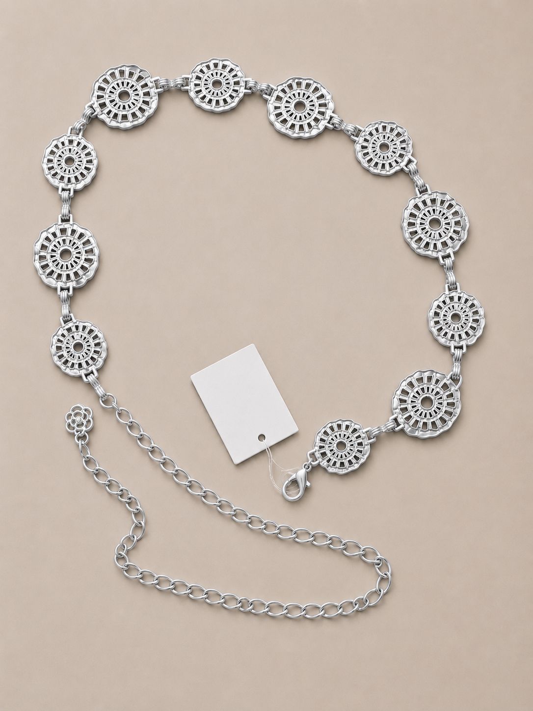 Zilveren kettingriem met muntdetails | Elegant &amp; vrouwelijk