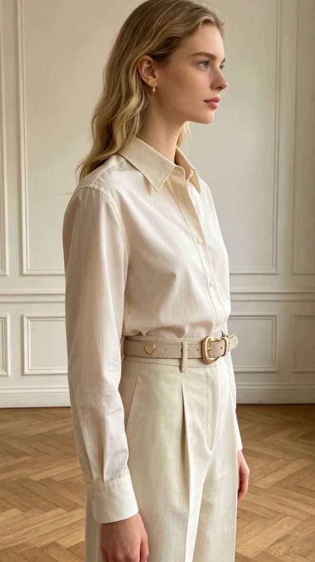 Elastische Smalle riem met gouden gesp | Tijdloos &amp; stijlvol