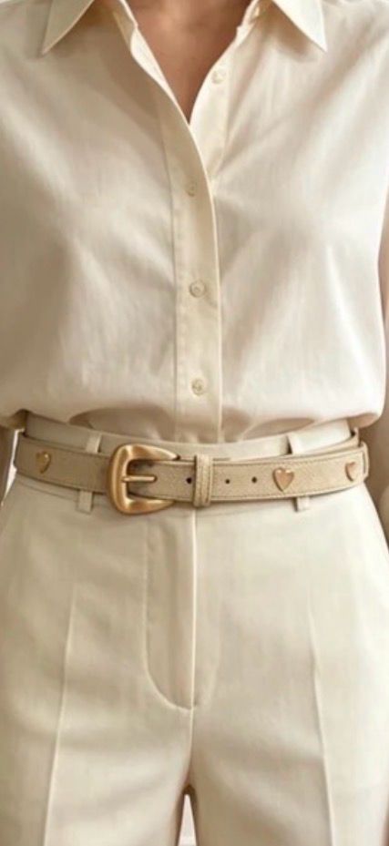 Elastische Smalle riem met gouden gesp | Tijdloos &amp; stijlvol