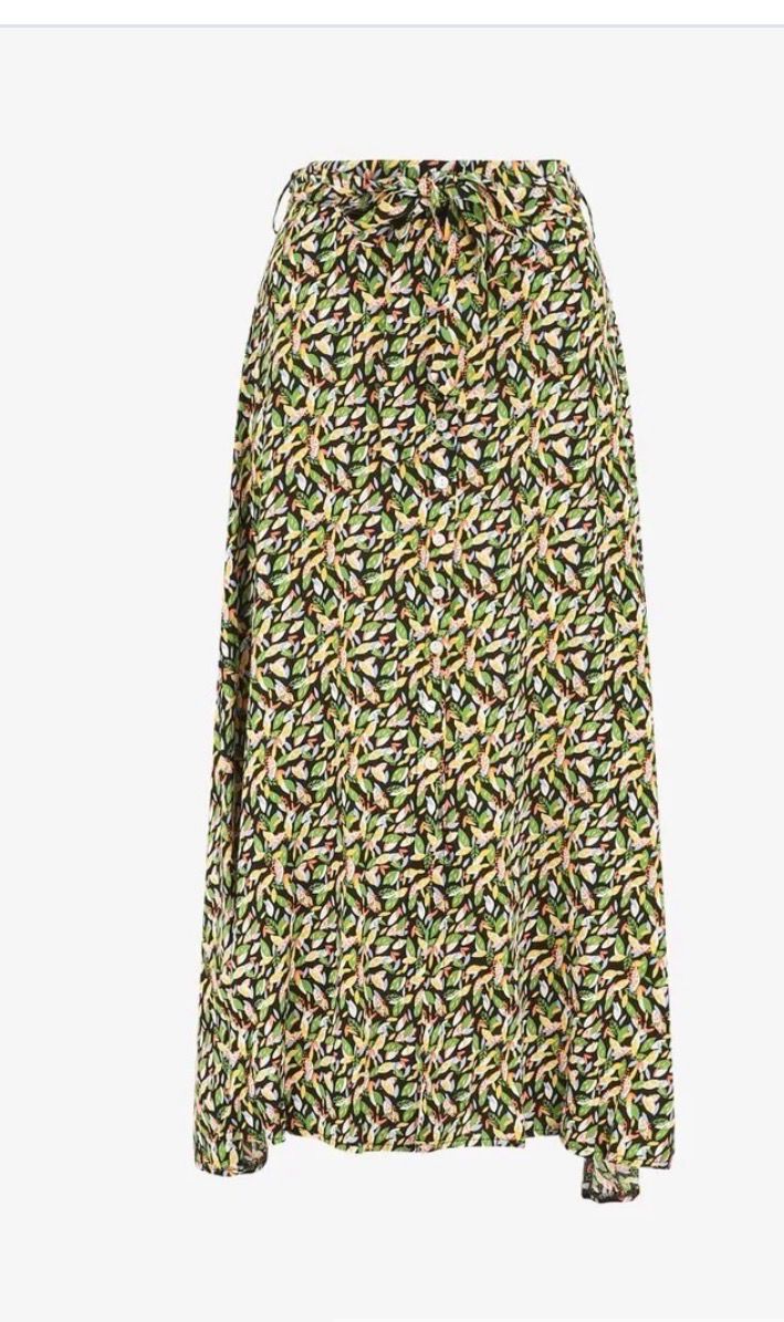 Infinity Me Midi Rok – Groen Print | Comfort Fit &amp; Flatterende Taille
