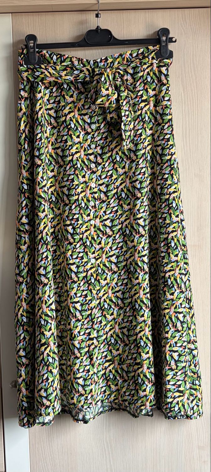 Infinity Me Midi Rok – Groen Print | Comfort Fit &amp; Flatterende Taille
