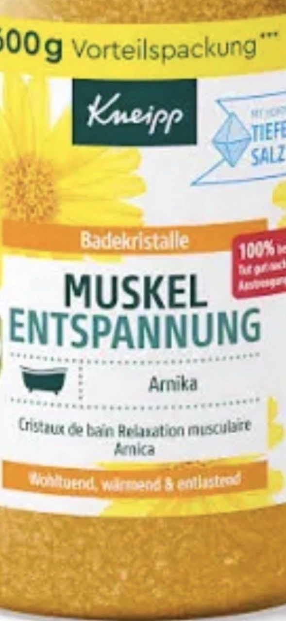 Muskel Entspannung - Spier Ontspanning - Kneipp Bad Kristallen- Badzout 600gr