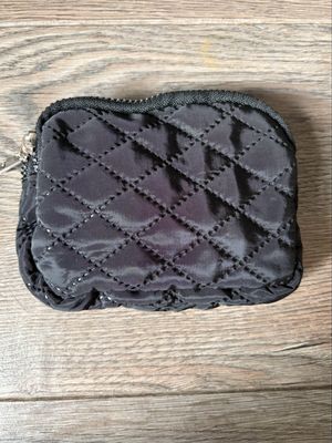 Gewatteerd Mini Make-up Tasje met Dubbele Ritssluiting- 11/7/3cm