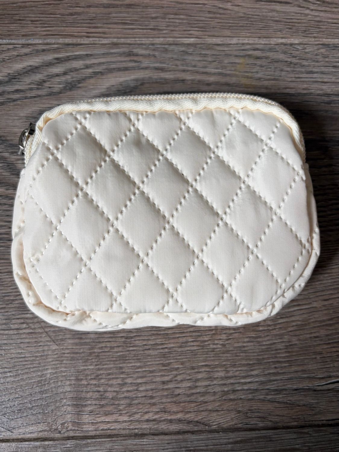Gewatteerd Mini Make-up Tasje met Dubbele Ritssluiting- 11/7/3cm