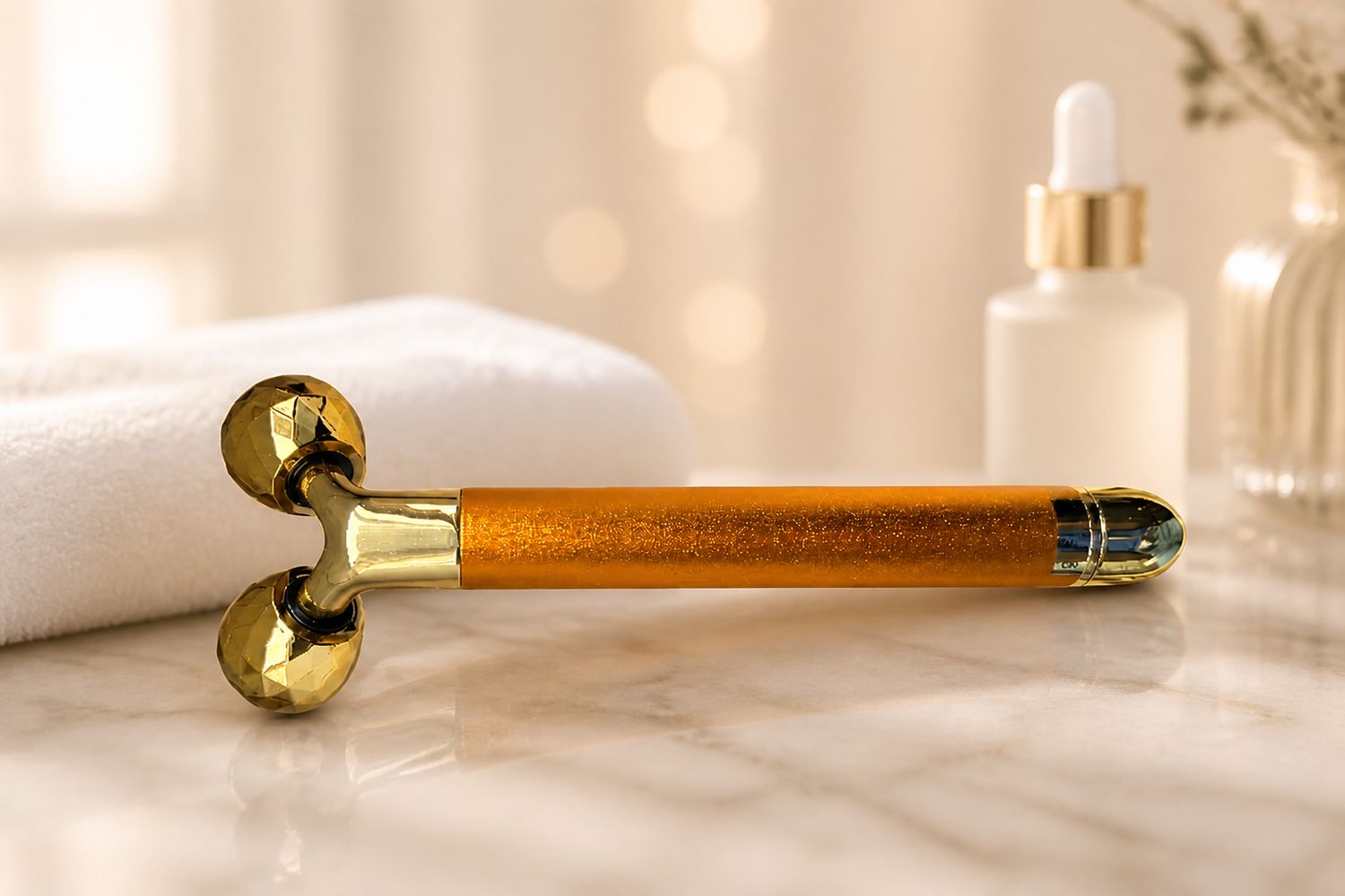 Vibrerende &amp; Roterende Gezichtsmassage Tool – Luxe Beauty Roller voor Ontspanning &amp; Huidverzorging