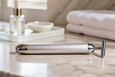 T-Bar Vibrerende Gezichtsmassage Tool op Batterij – Luxe Beauty Massager