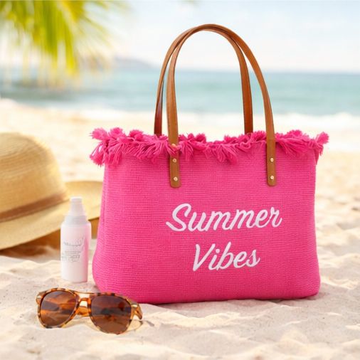 Strandtas Met Rits- Grote Shopper- Katoen